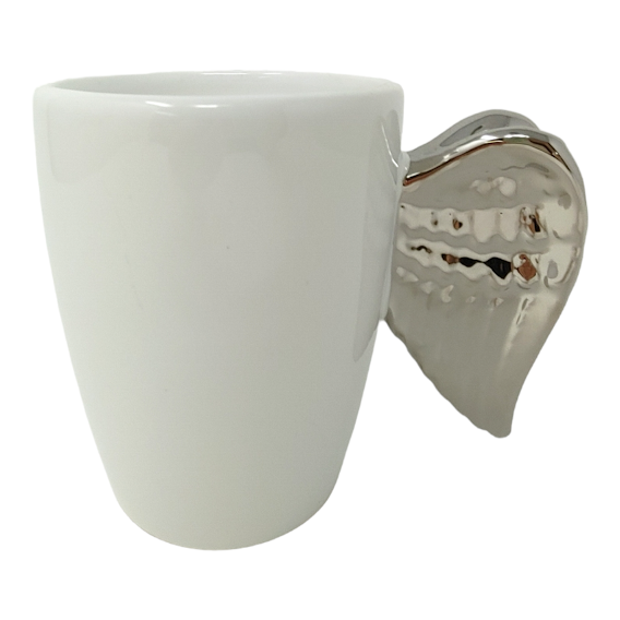 TASSE BLANCHE + AILES ARGENT