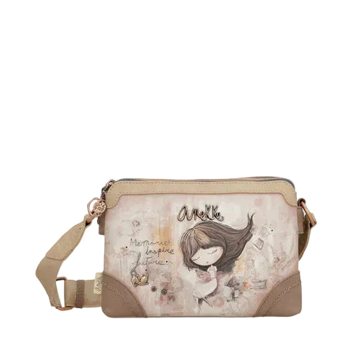 SAC BANDOULIERE DOUBLE COMPARTIMENT SOUVENIRS - ANEKKE