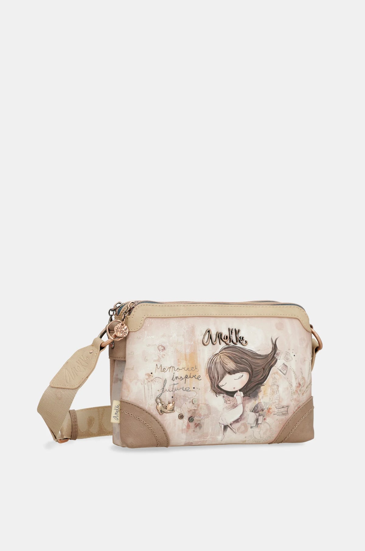 SAC BANDOULIERE DOUBLE COMPARTIMENT SOUVENIRS - ANEKKE