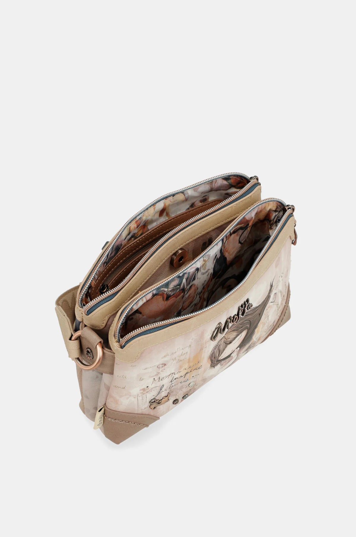 SAC BANDOULIERE DOUBLE COMPARTIMENT SOUVENIRS - ANEKKE