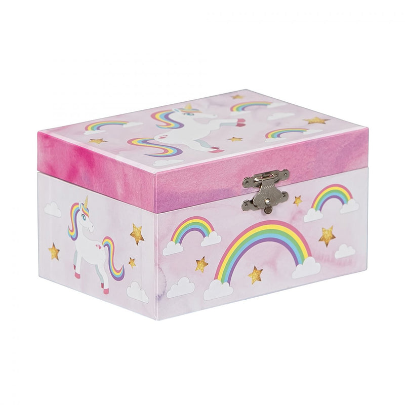 COFFRE À BIJOUX MUSICAL ARC-EN-CIEL ET LICORNE - MELE ET CO