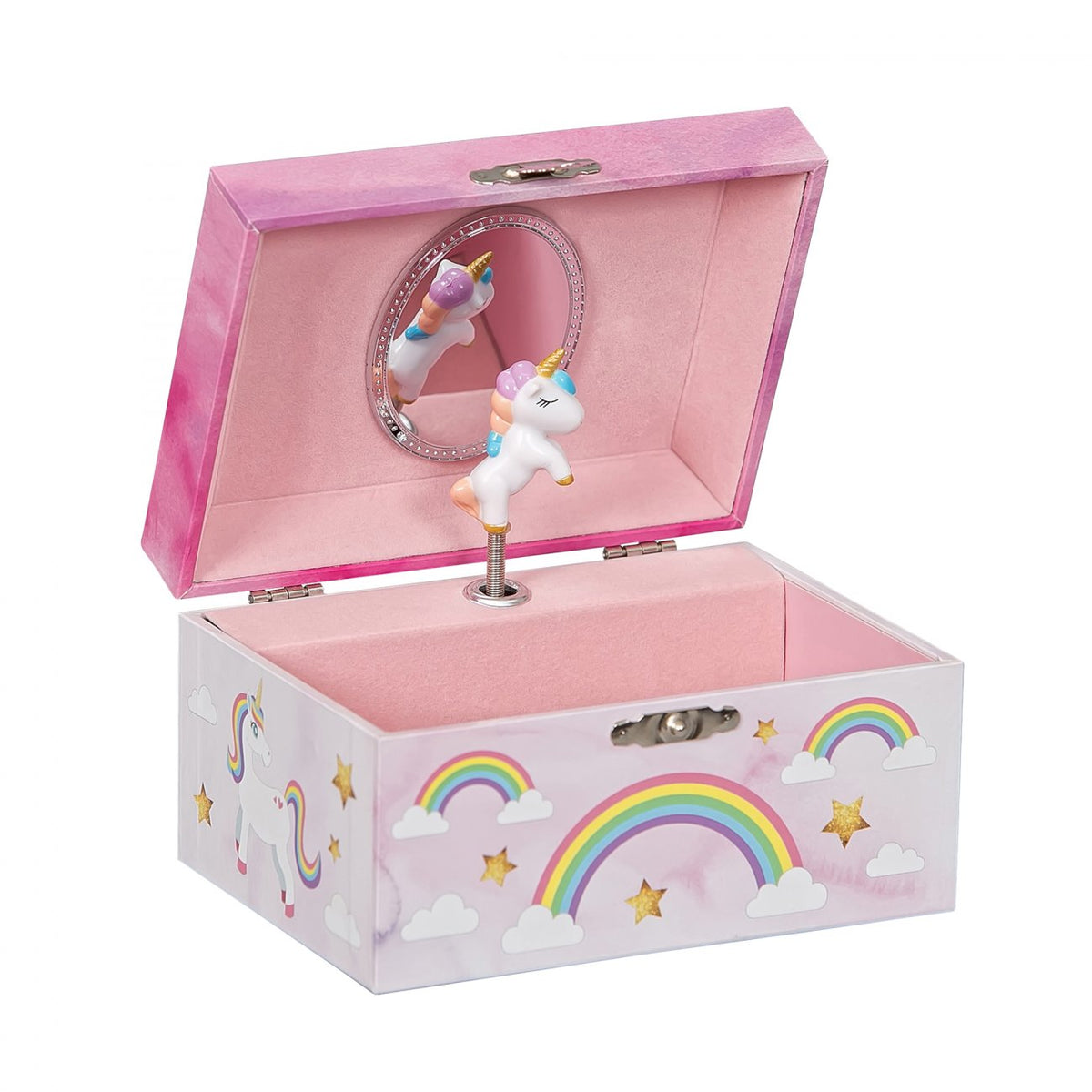 COFFRE À BIJOUX MUSICAL ARC-EN-CIEL ET LICORNE - MELE ET CO