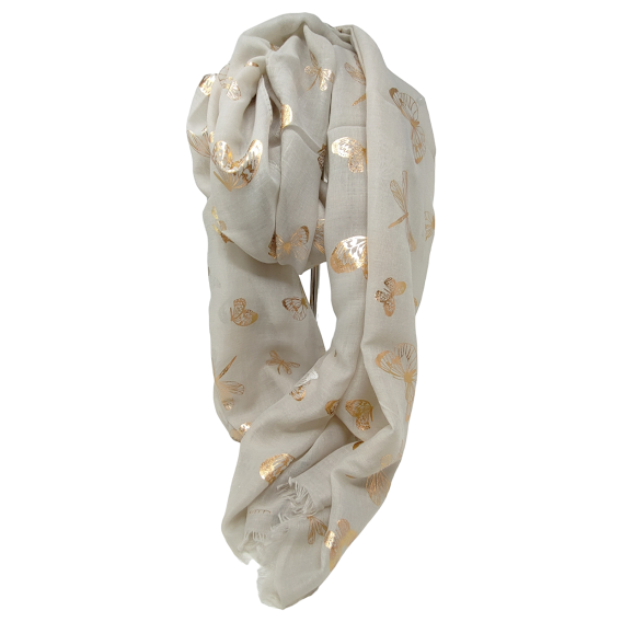 FOULARD PAPILLON METALIQUE