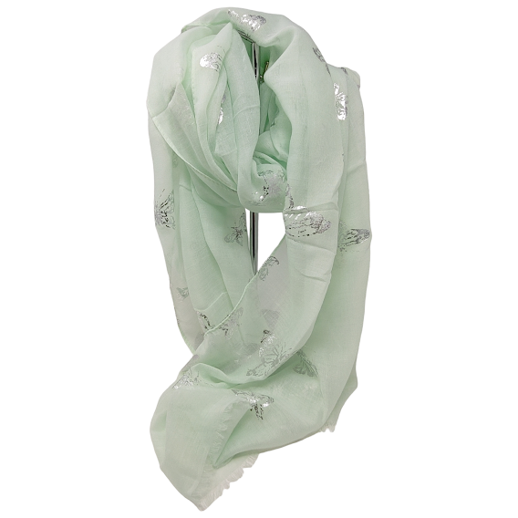 FOULARD PAPILLON METALIQUE