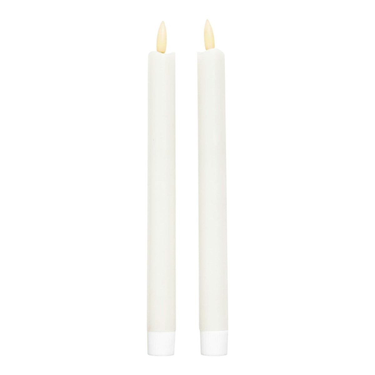 ENSEMBLE DE 2 BOUGIES LED EFFILÉES BLANCHES – 10 PO