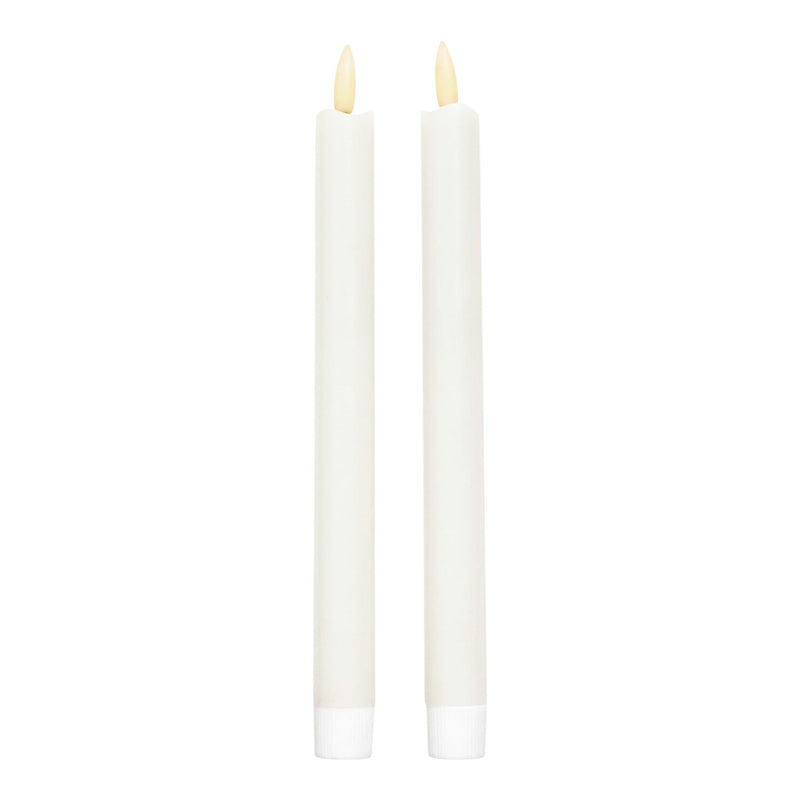 ENSEMBLE DE 2 BOUGIES LED EFFILÉES BLANCHES – 10 PO