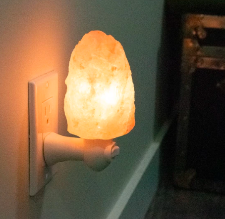 Veilleuse en sel de l’Himalaya avec lumière LED