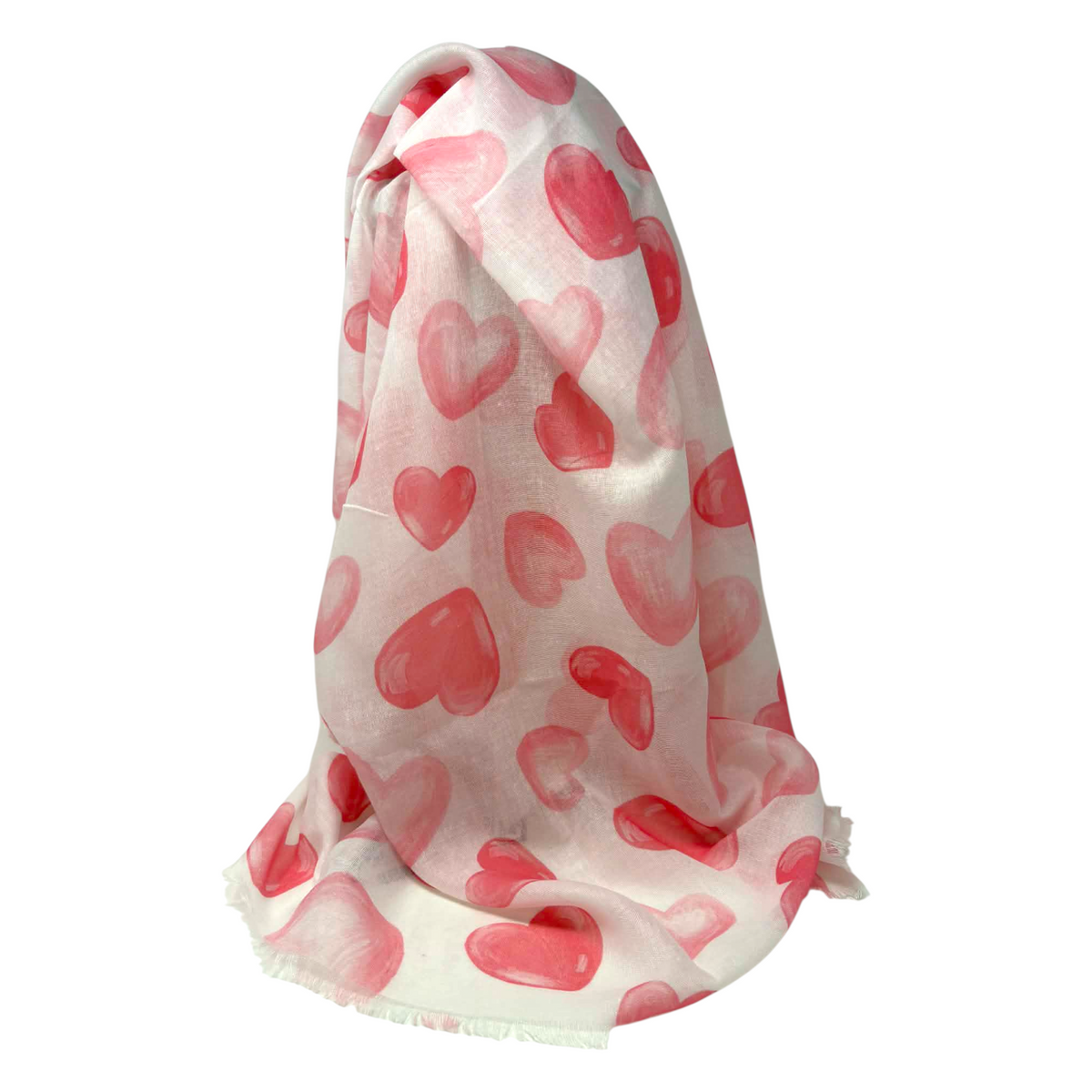 Foulard doux et léger avec imprimé cœurs pour une touche romantique