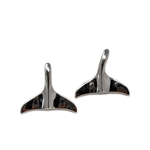 BOUCLES D'OREILLES QUEUE DE BALEINE EN ARGENT