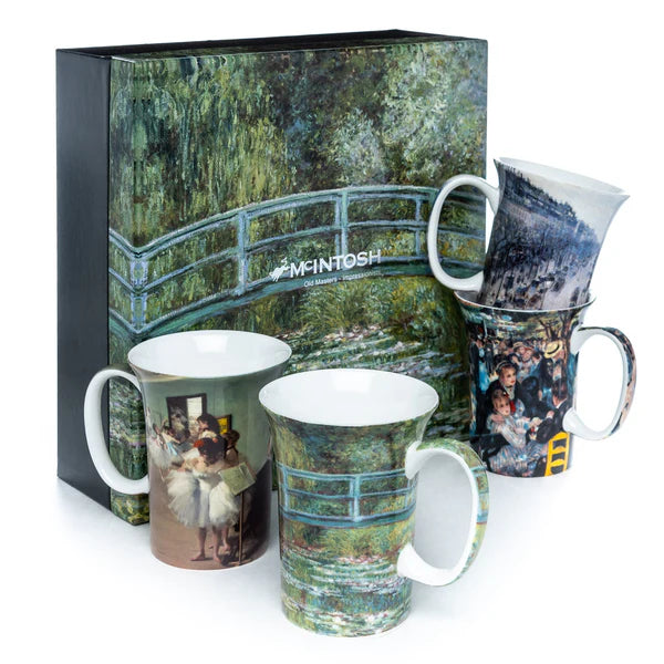 ENSEMBLE 4 TASSES IMPRESSIONNISTES