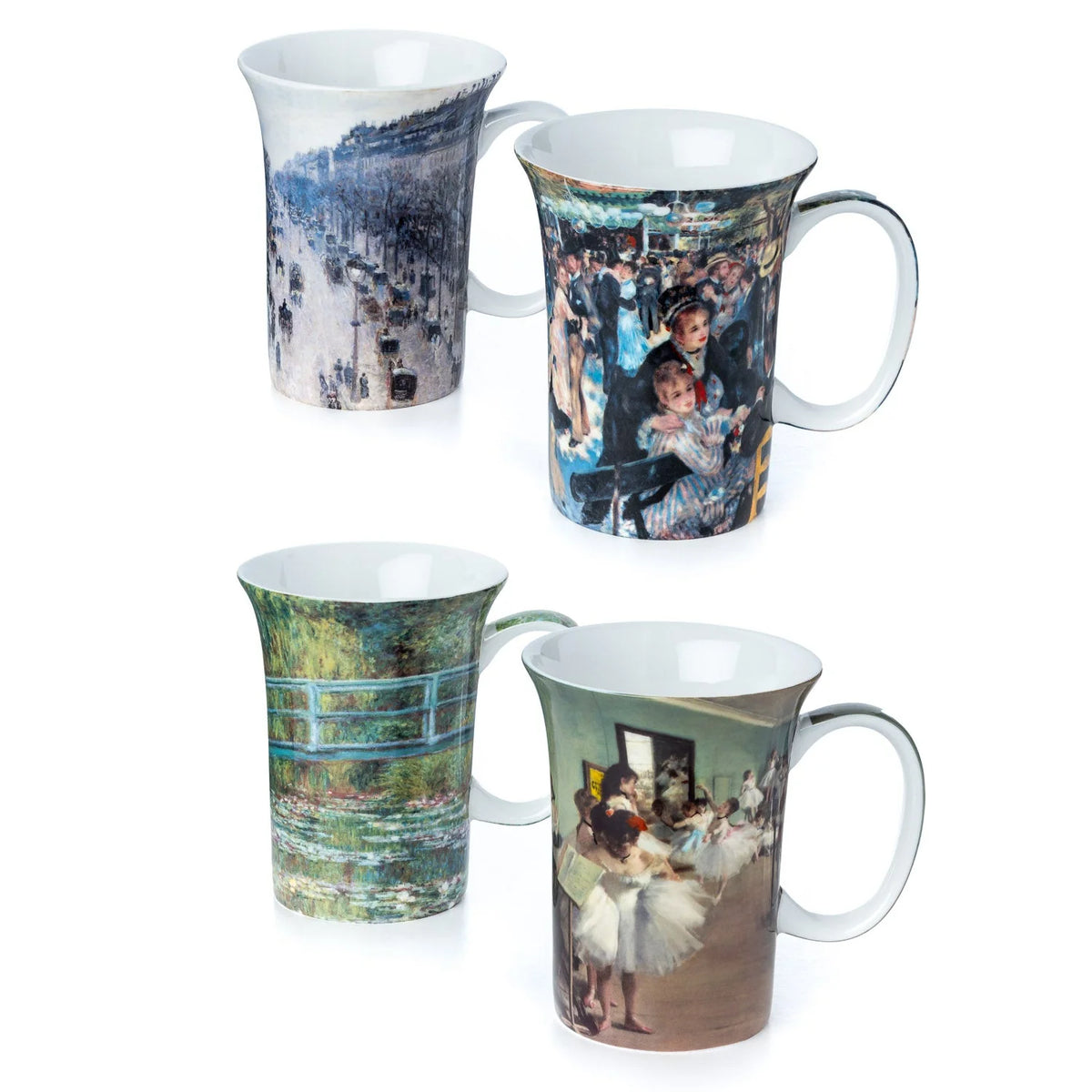 ENSEMBLE 4 TASSES IMPRESSIONNISTES