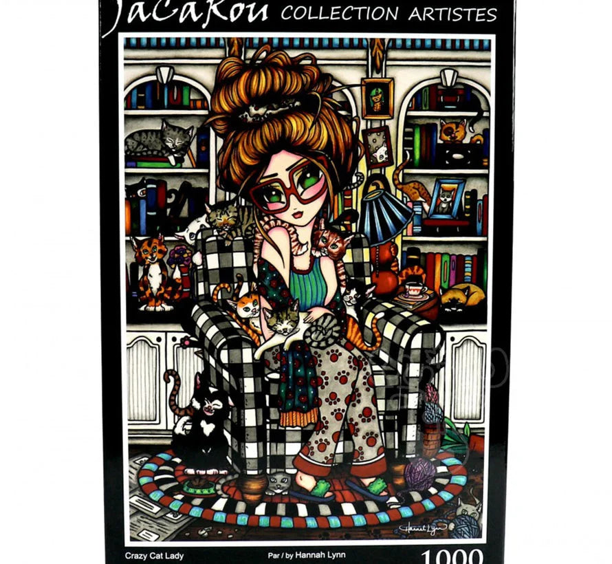 CASSE-TETE CRAZY CAT LADY 1000 PIÈCES | JACAROU