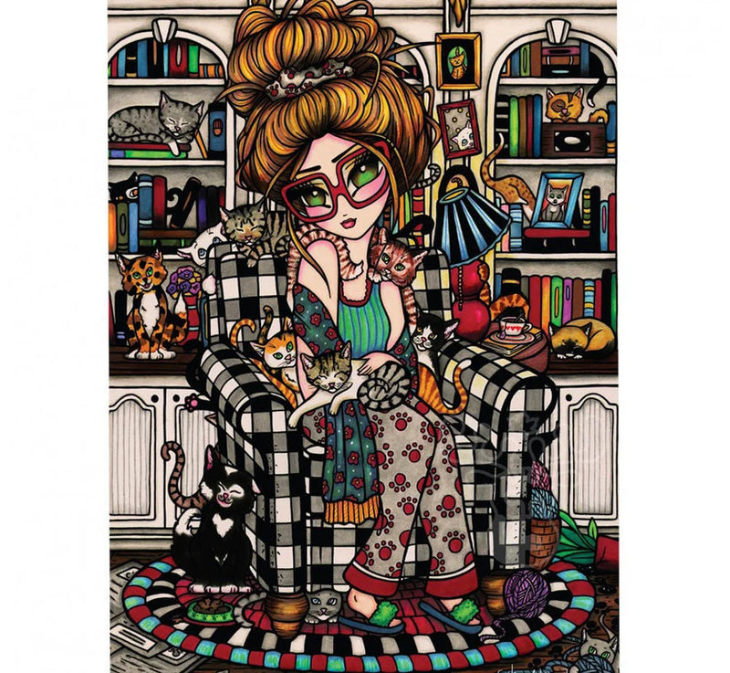 CASSE-TETE CRAZY CAT LADY 1000 PIÈCES | JACAROU