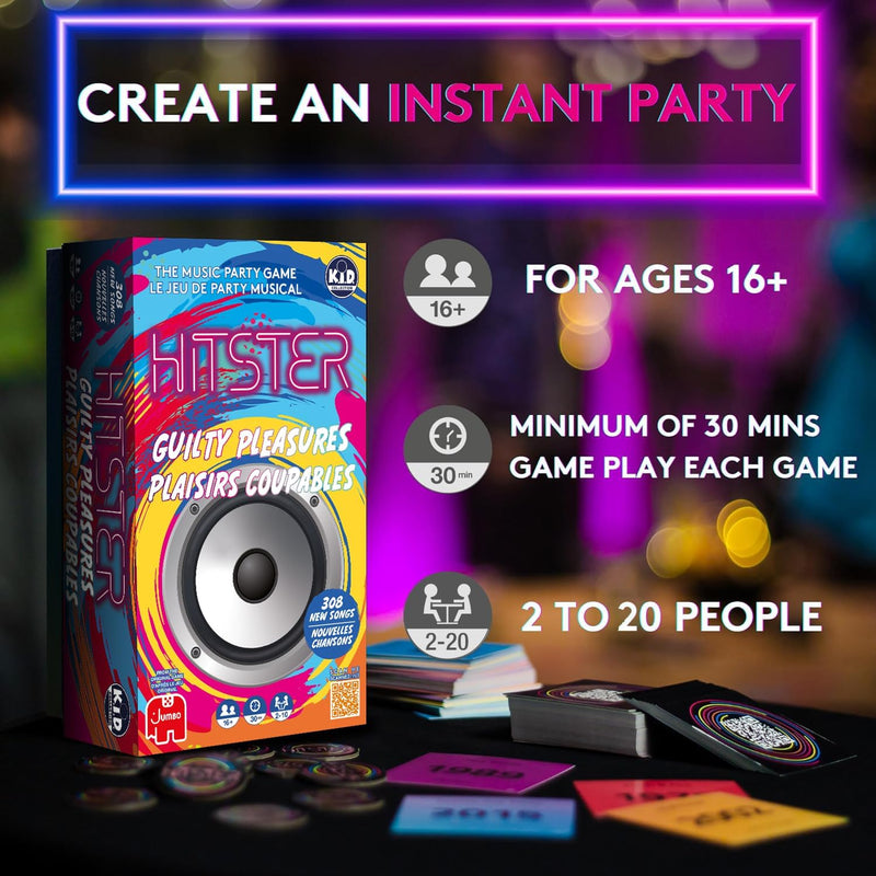 HITSTER PLAISIRS COUPABLES JEU PARTY MUSICAL