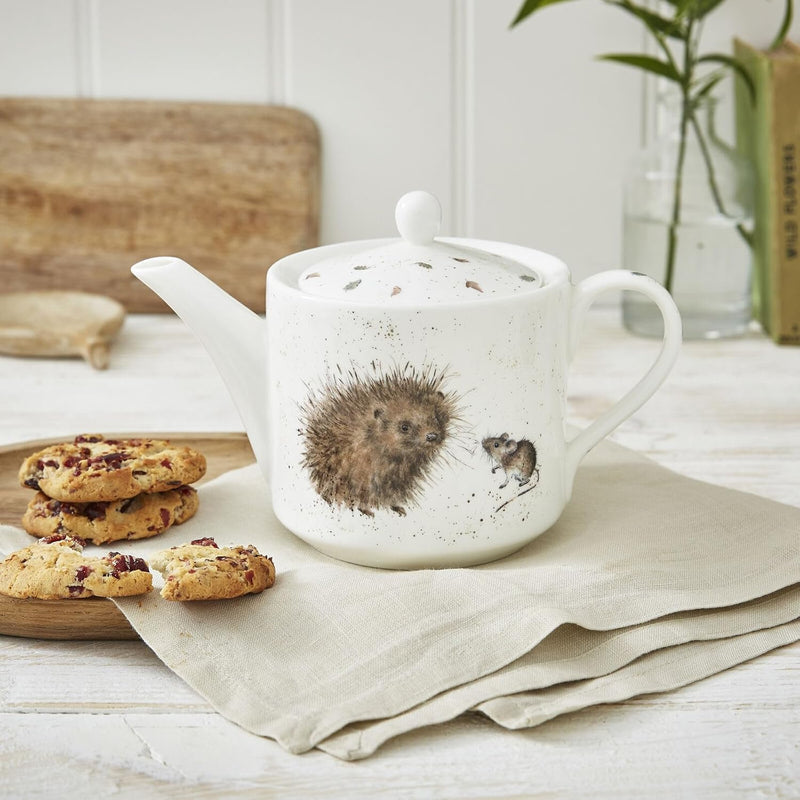 THEIERE HERISSON ET SOURIS PORCELAINE