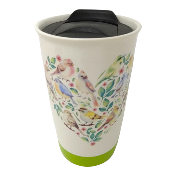 TASSE CAFÉ VOYAGE FLEURS COEUR