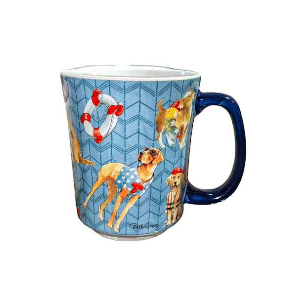 TASSE CHIENS 14OZ (BLEU) 3RCA9693