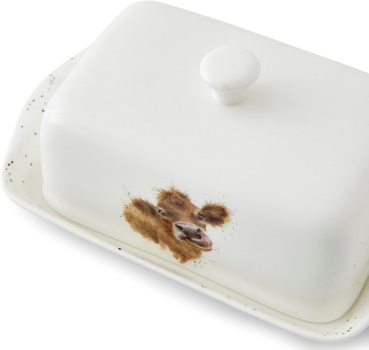 BEURRIER EN PORCELAINE FINE AVEC COUVERCLE - WRENDALE DESIGNS