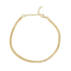 BRACELET DE CHEVILLE MIAMI À MAILLES CUBAINES - ARZ STEEL