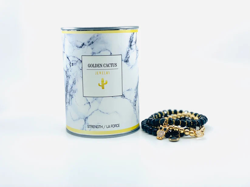 BRACELETS FORCE (3) GOLDEN CACTUS