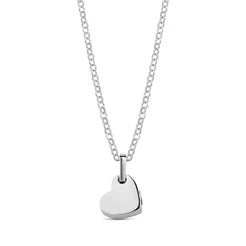 COLLIER COEUR URNE FUNERAIRE EN ACIER INOXYDABLE DORE