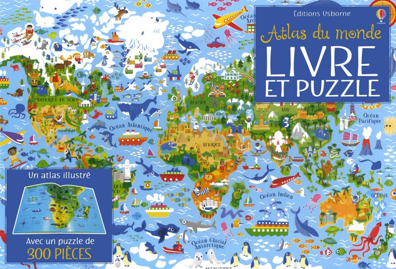 ATLAS DU MONDE (LIVRE + PUZZLE DE 300 PIECES)