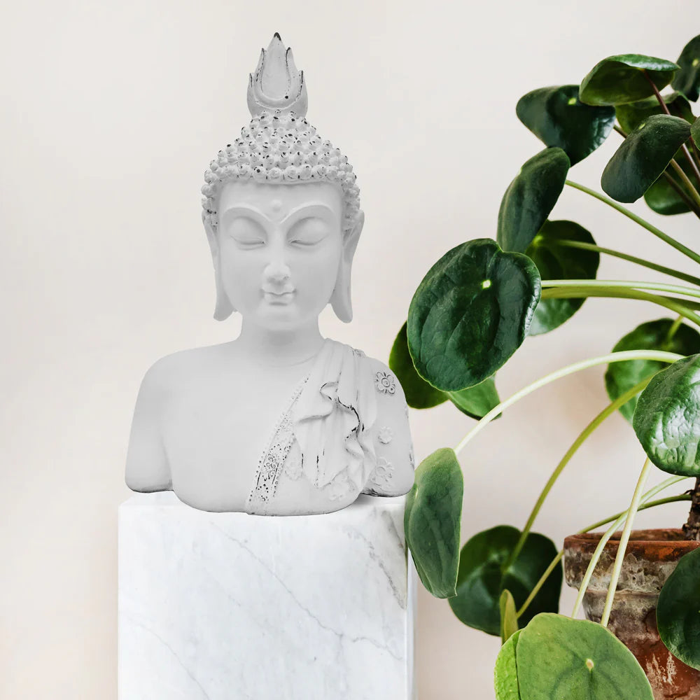 BUSTE BOUDDHA BLANC