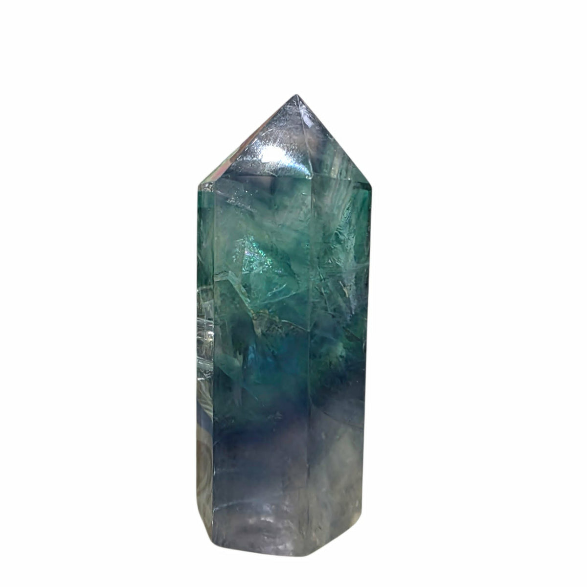 Pointe pierre naturelle Fluorite AA 3, 5 pouces
