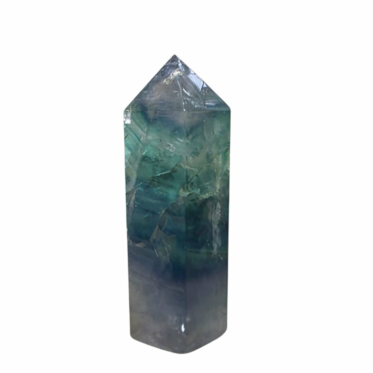Pointe pierre naturelle Fluorite AA 3, 5 pouces
