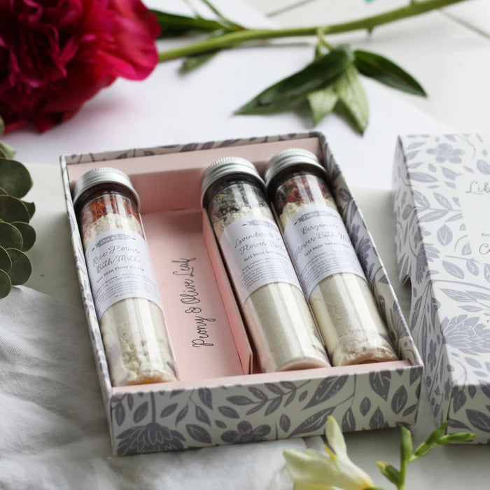 COFFRET CADEAU COLLECTION DE LAITS DE BAIN 4 FRAGRANCES | DOT & LIL