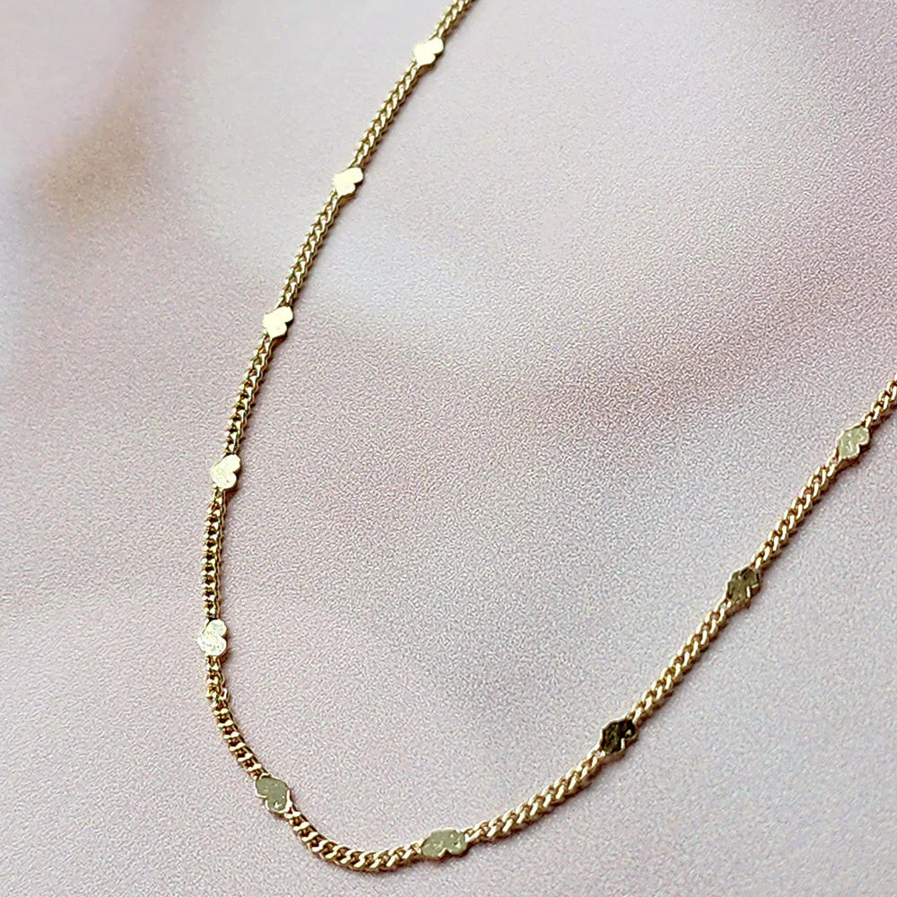 COLLIER RAS-DU-COU EN OR AVEC COEURS - SANDRINE DEVOST