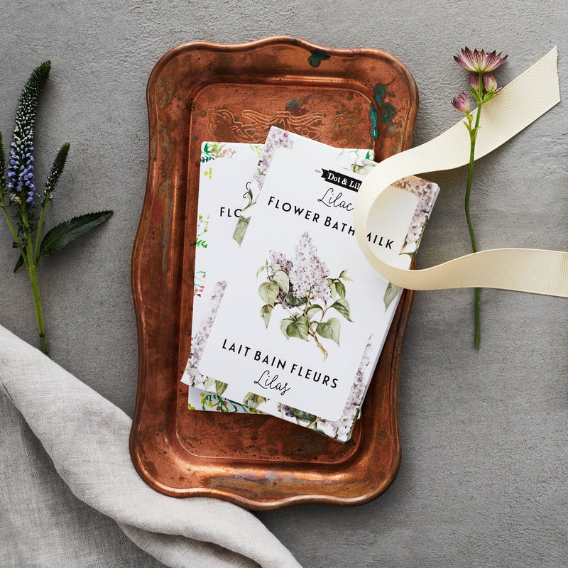 Sachet lait de bain Fleur de Lilas – Dot & Lil, parfum délicat et soin hydratant