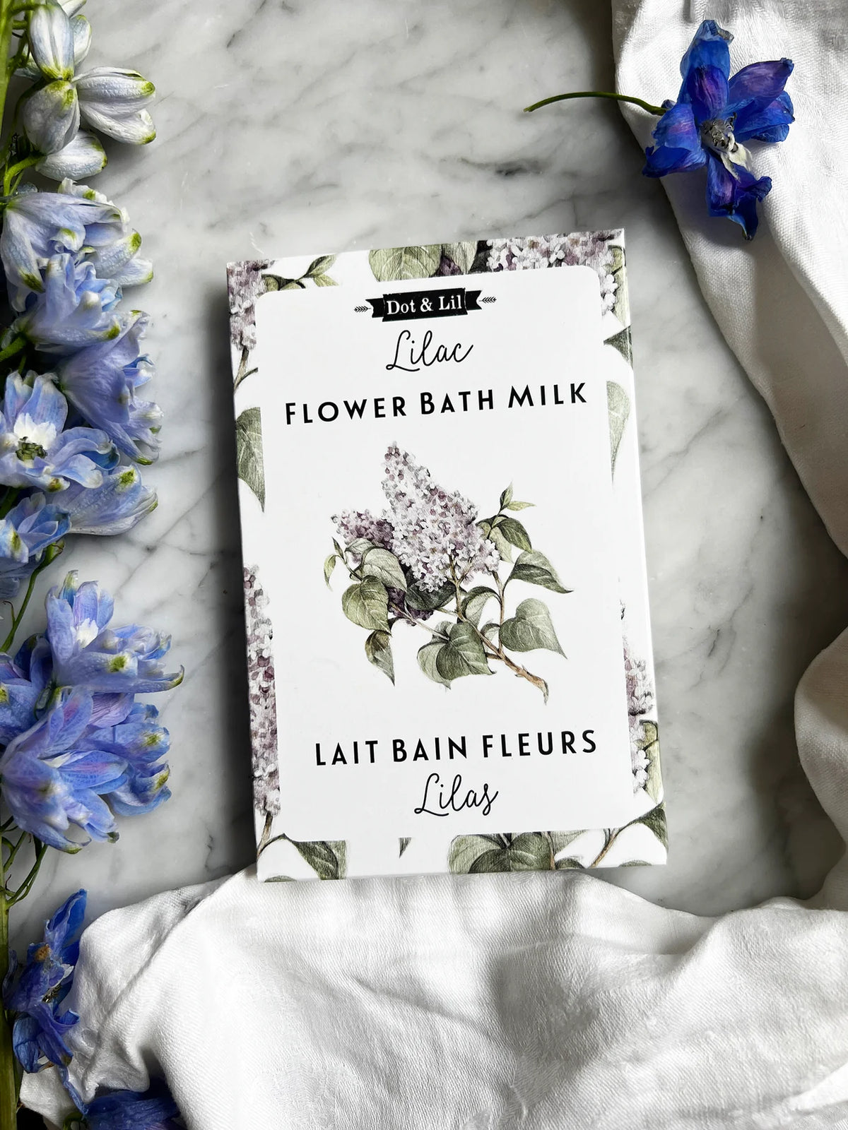 Sachet lait de bain Fleur de Lilas – Dot & Lil, parfum délicat et soin hydratant