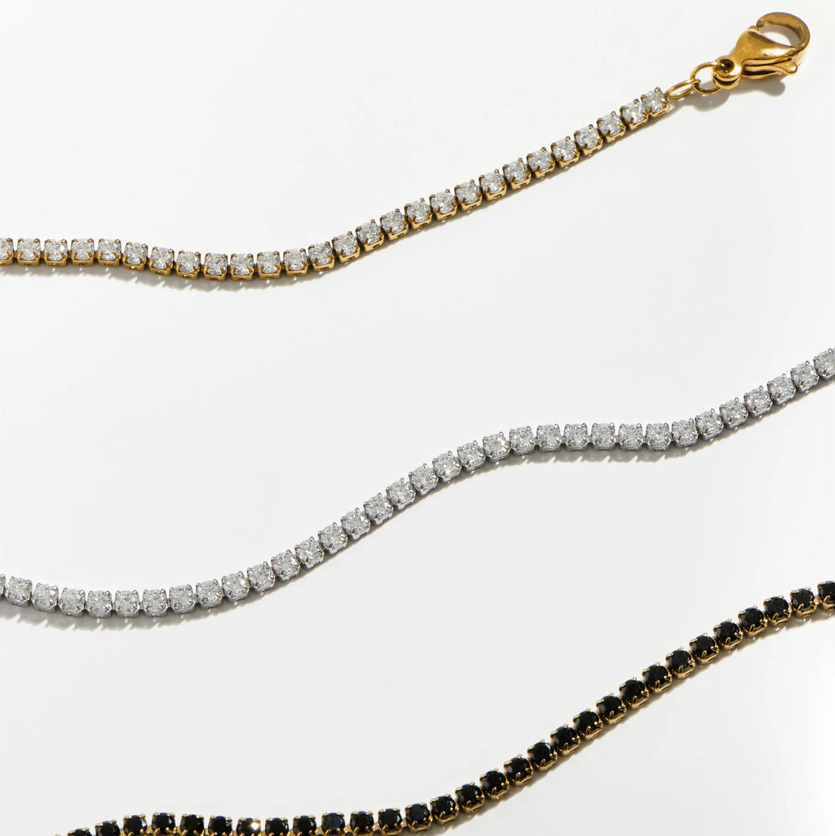 BRACELET TENNIS MINI ACIER INOXYDABLE ET ZIRCONS