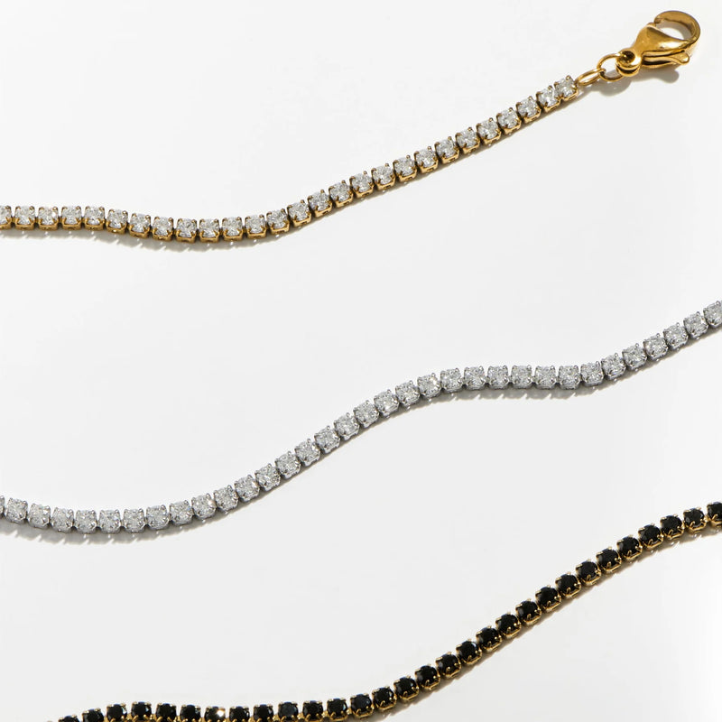 BRACELET TENNIS MINI ACIER INOXYDABLE ET ZIRCONS