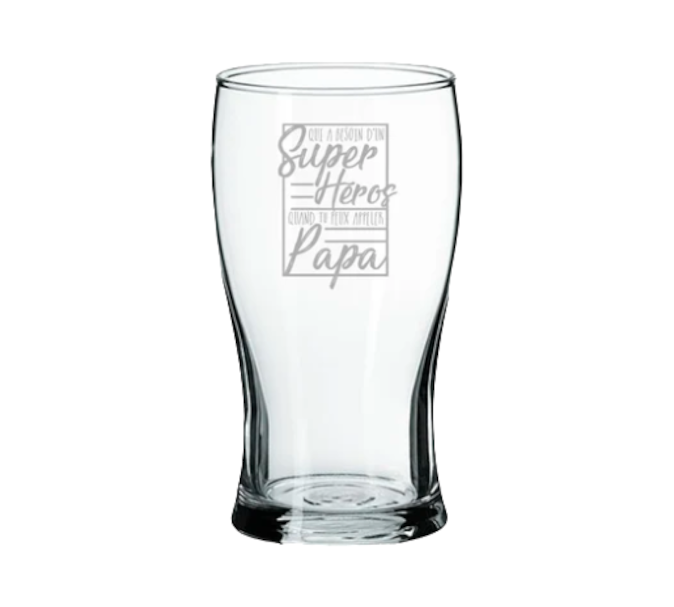 VERRE A BIERE SUPER HEROS PAPA