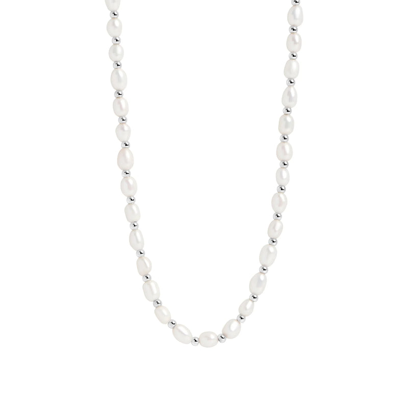COLLIER AVEC PERLES EN ACIER INOXYDABLE PHOEBE | MIA BIJOUX