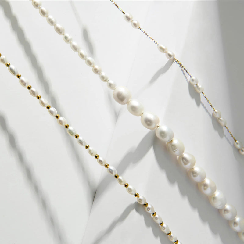 COLLIER AVEC PERLES EN ACIER INOXYDABLE PHOEBE | MIA BIJOUX