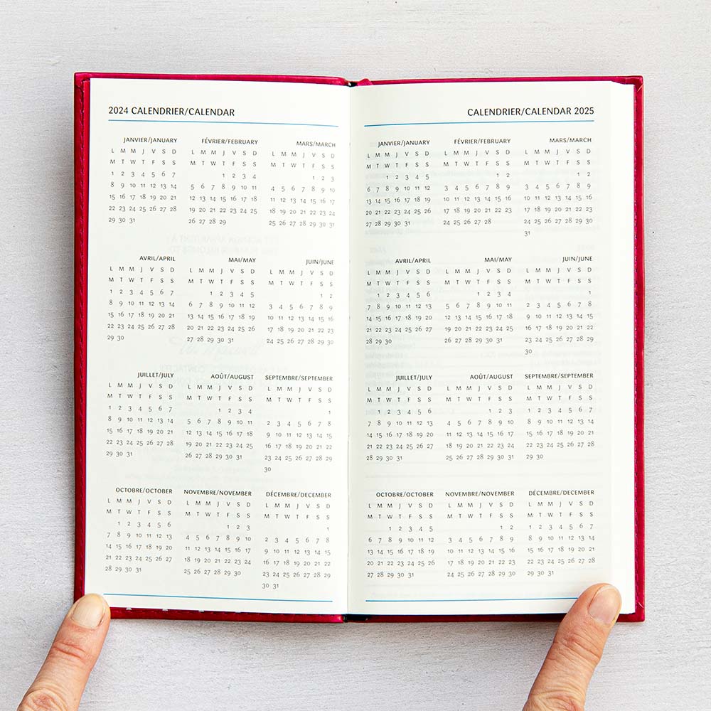 AGENDA SCOLAIRE 2024-2025 TROI-E ROUGE - CALENDRIER ANNUEL