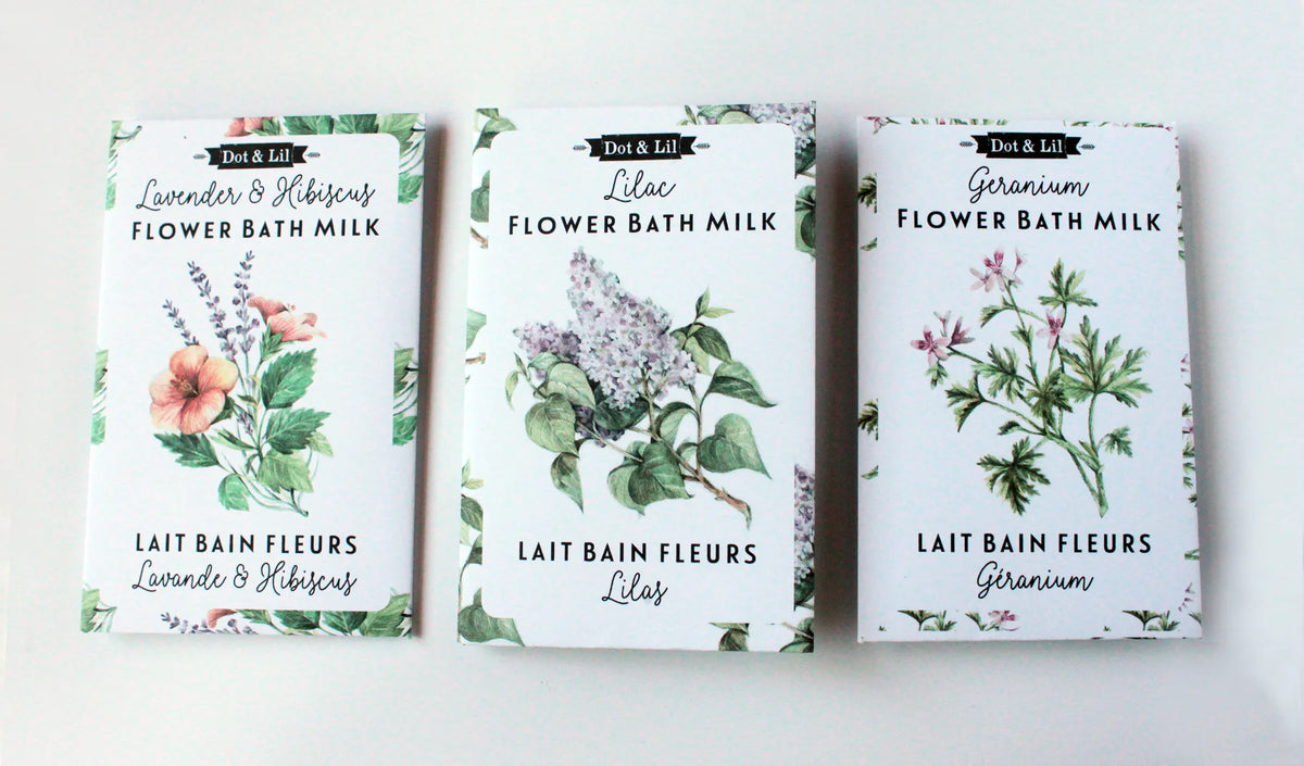 SACHET LAIT DE BAIN LAVANDE ET HIBISCUS DOT & LIL