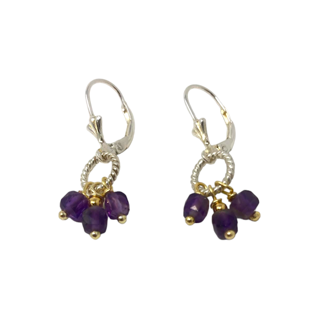 BOUCLES D'OREILLES BRELOQUE AMETHYSTE | HOWLING DOG