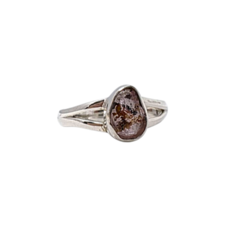BAGUE EN ARGENT STERLING AVEC PIERRE TOURMALINE MELON D'EAU