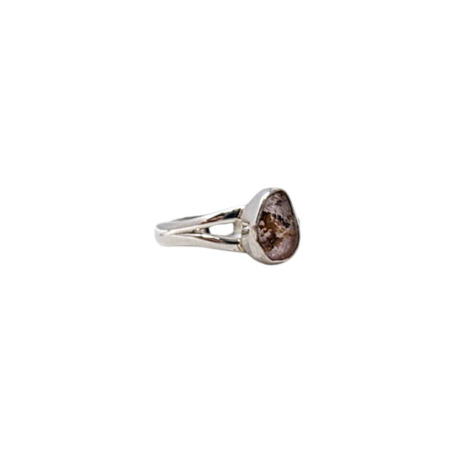 BAGUE EN ARGENT STERLING AVEC PIERRE TOURMALINE MELON D'EAU