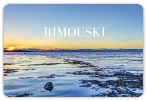 AIMANT COUCHER DE SOLEIL SOUVENIRS DE RIMOUSKI | Boutique Vénus