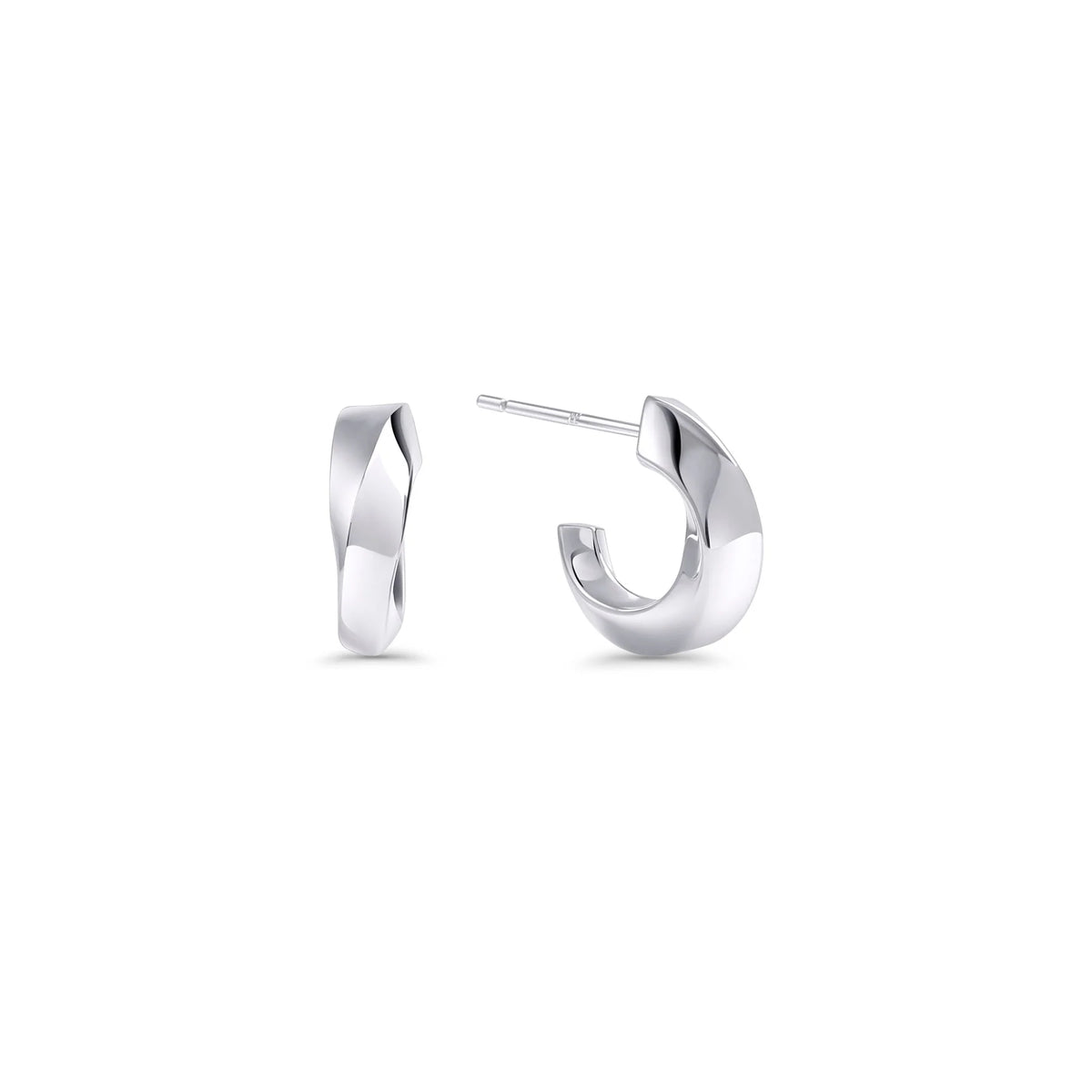 BOUCLES D'OREILLES TORSADEES EN ACIER INOXYDABLE ANNA