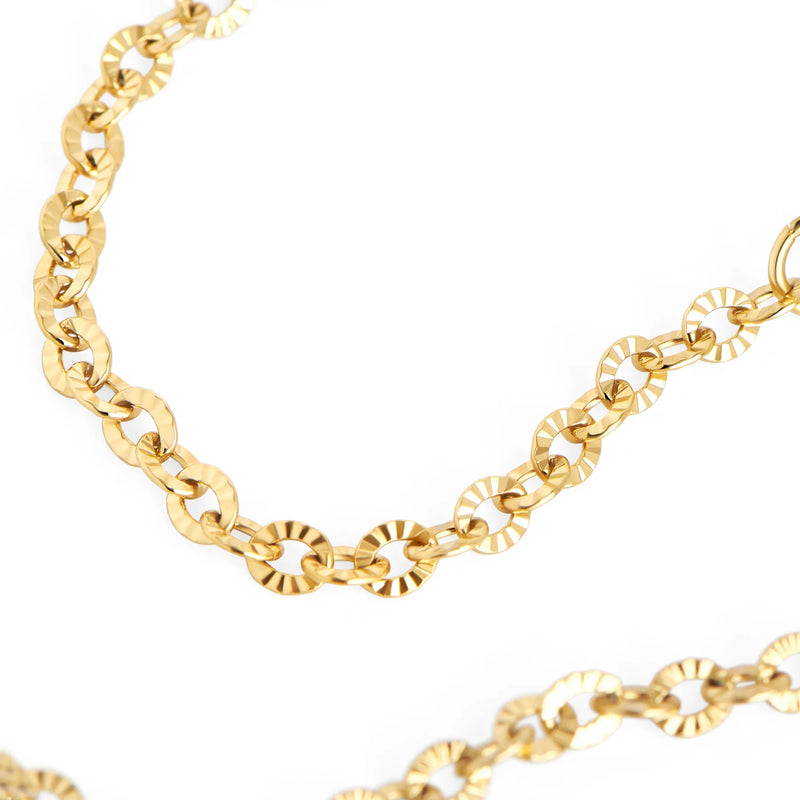 COLLIER CHAINE A MAILLES EN ACIER INOXYDABLE ALICE