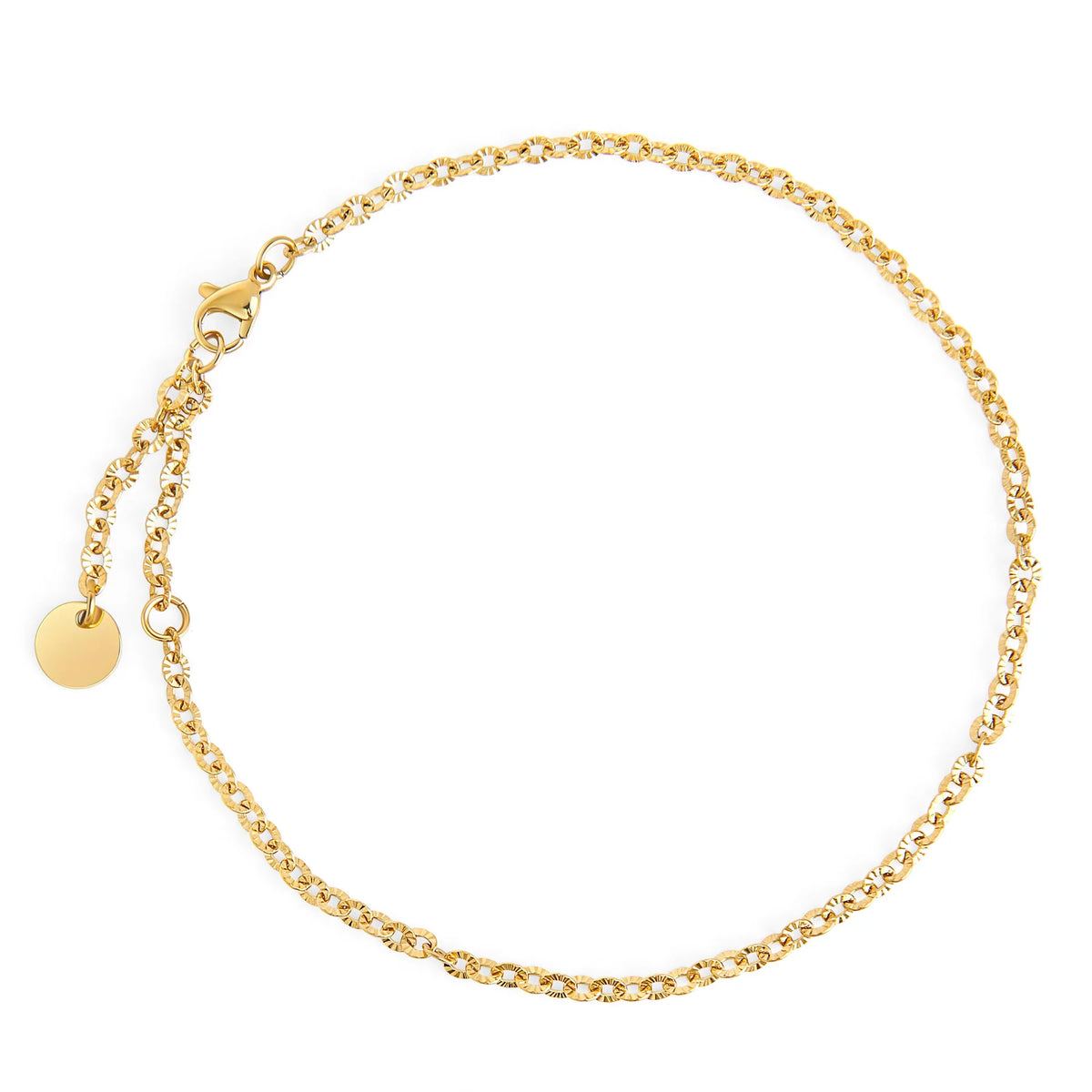 BRACELET DE CHEVILLE EN ACIER INOXYDABLE DORE ALICE