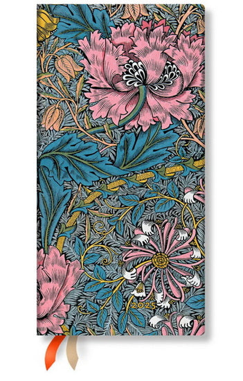 AGENDA PAPERBLANKS 2025 MORRIS CHEVREFEUILLE ROSE