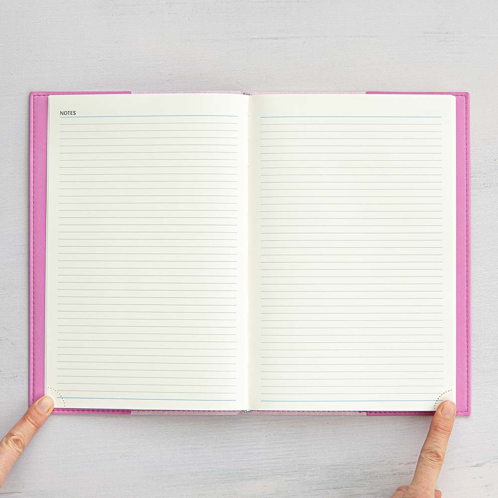 AGENDA ANNUEL 2025 GAMA ROSE - PAGES DE NOTES