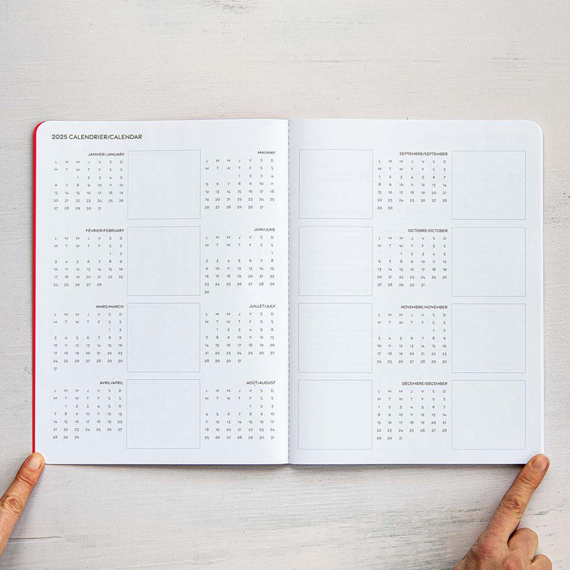 AGENDA ANNUEL 2025 MEMO GEOMETRIQUE - CALENDRIER